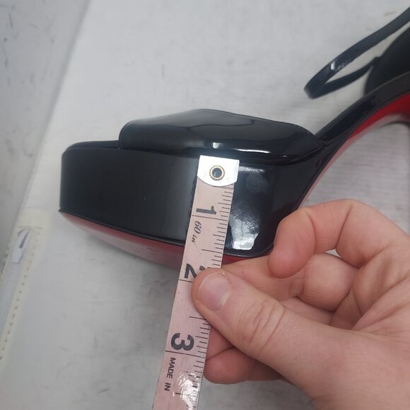 Christian Louboutin Black Sandaloo Patent Platform Sandal - Picture 12 of 12